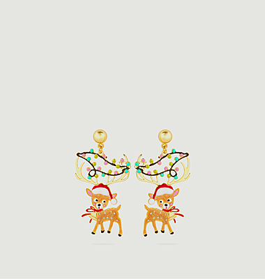 Santa's party stem earring: