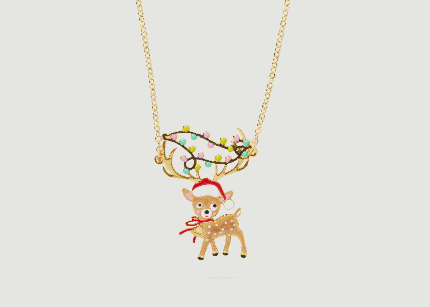 Necklace pendant reindeer and garland: - N2