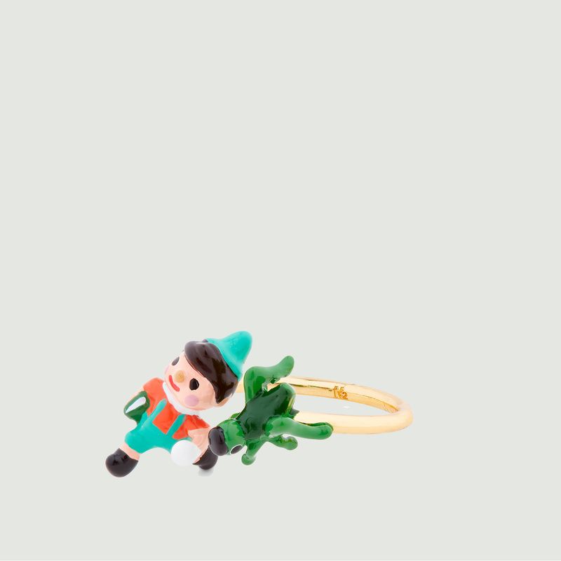 Piccolino Pinocchio and Cricket Adjustable Ring - N2