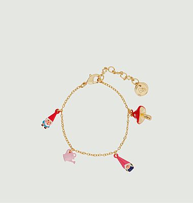 Bracelet charms nains de jardin Champimignon