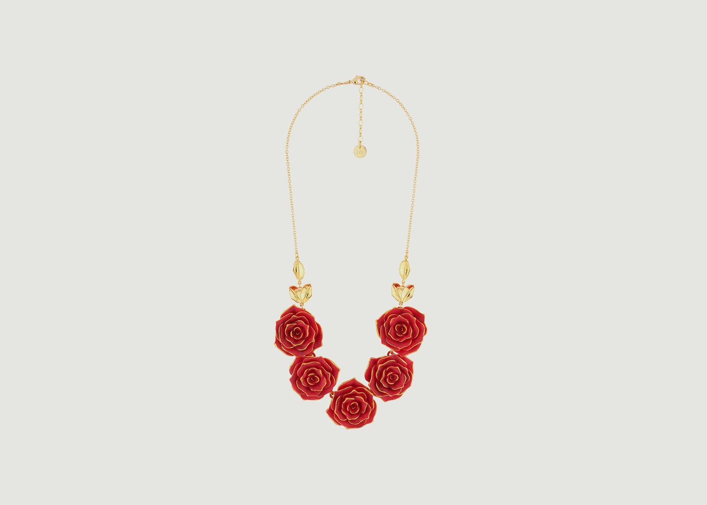 Collier Plastron Roses Rouges - N2