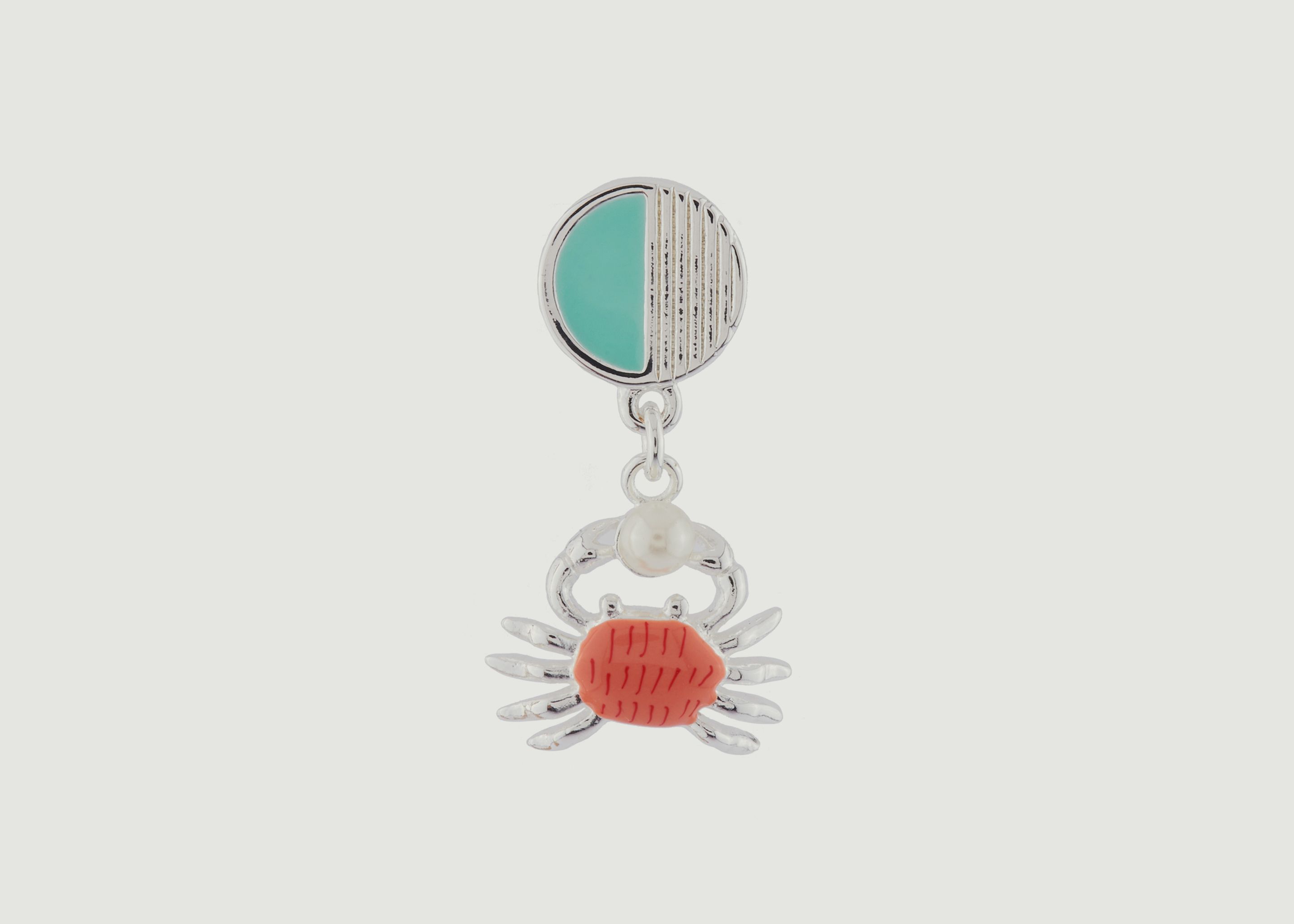 Boucle d'oreille Petit Crabe Et Perle - N2