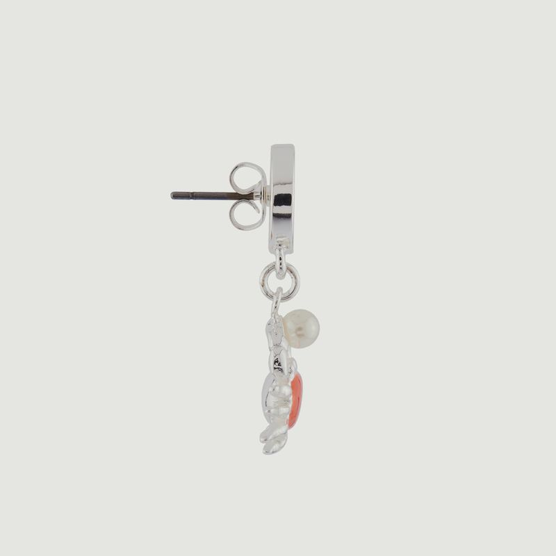 Crab and Pearl Statement Earring - N2