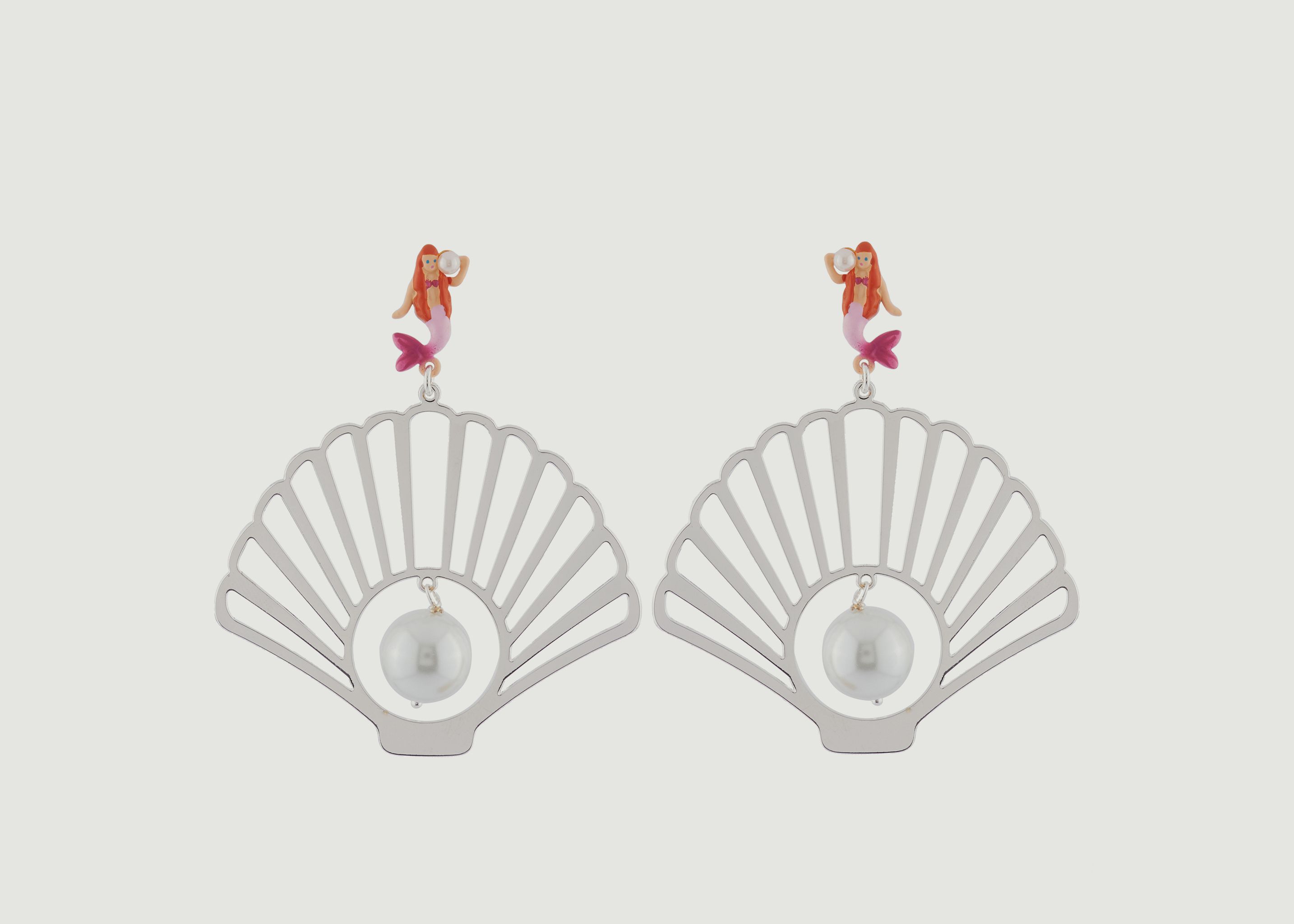 Seashell Pendant Earrings - N2