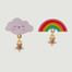 Rainbow & Cloud Earrings - N2