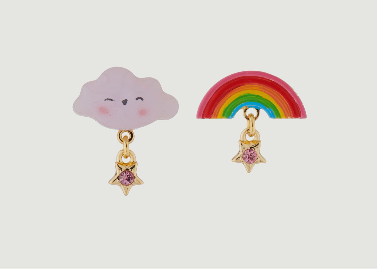 Rainbow & Cloud Earrings - N2