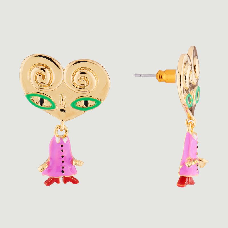 Boucles d'oreilles pendantes tiges Tata Palmier - N2