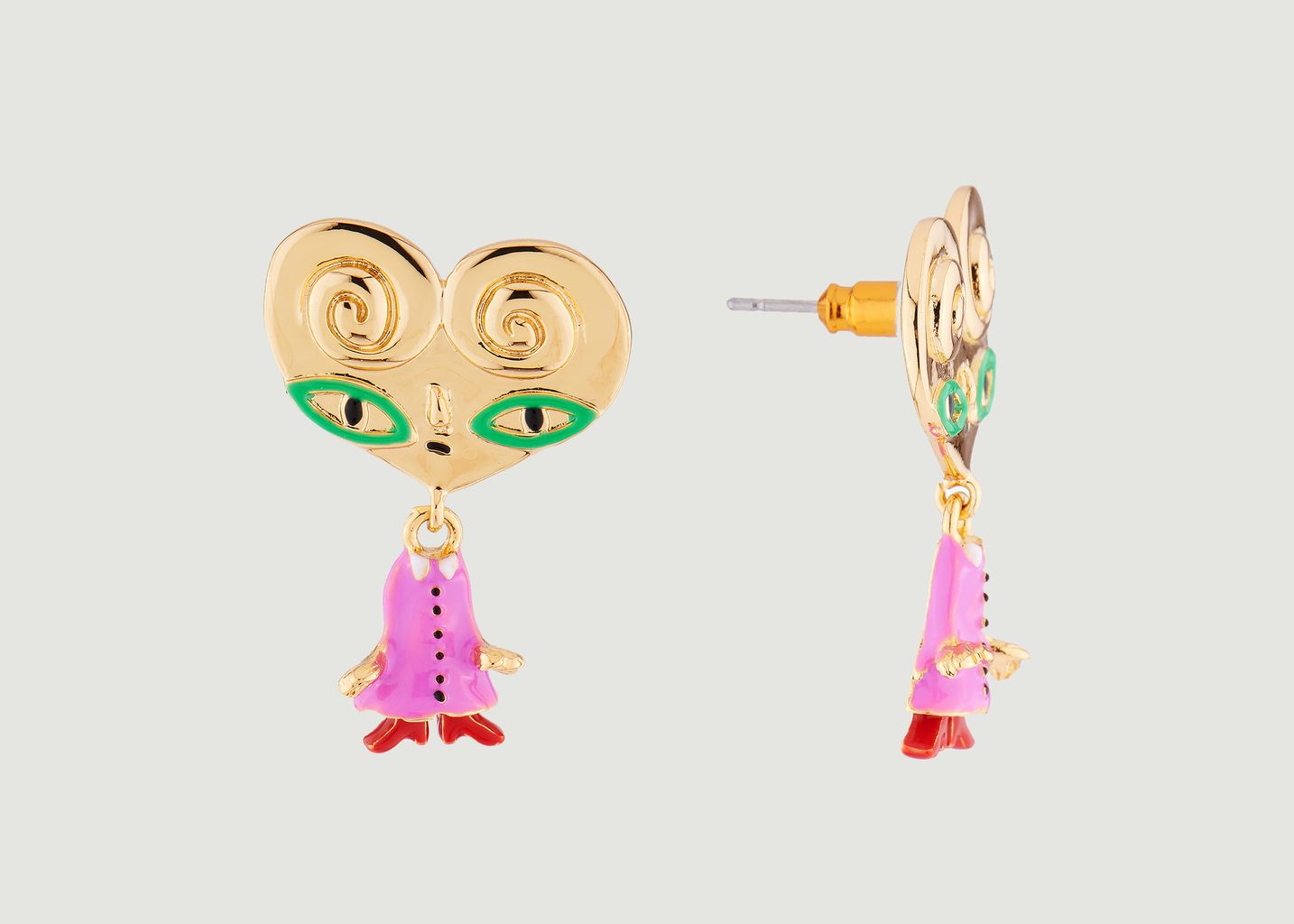 Boucles d'oreilles pendantes tiges Tata Palmier - N2