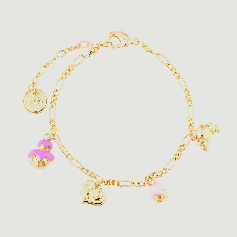 Pastry fine bracelet with charms - N2