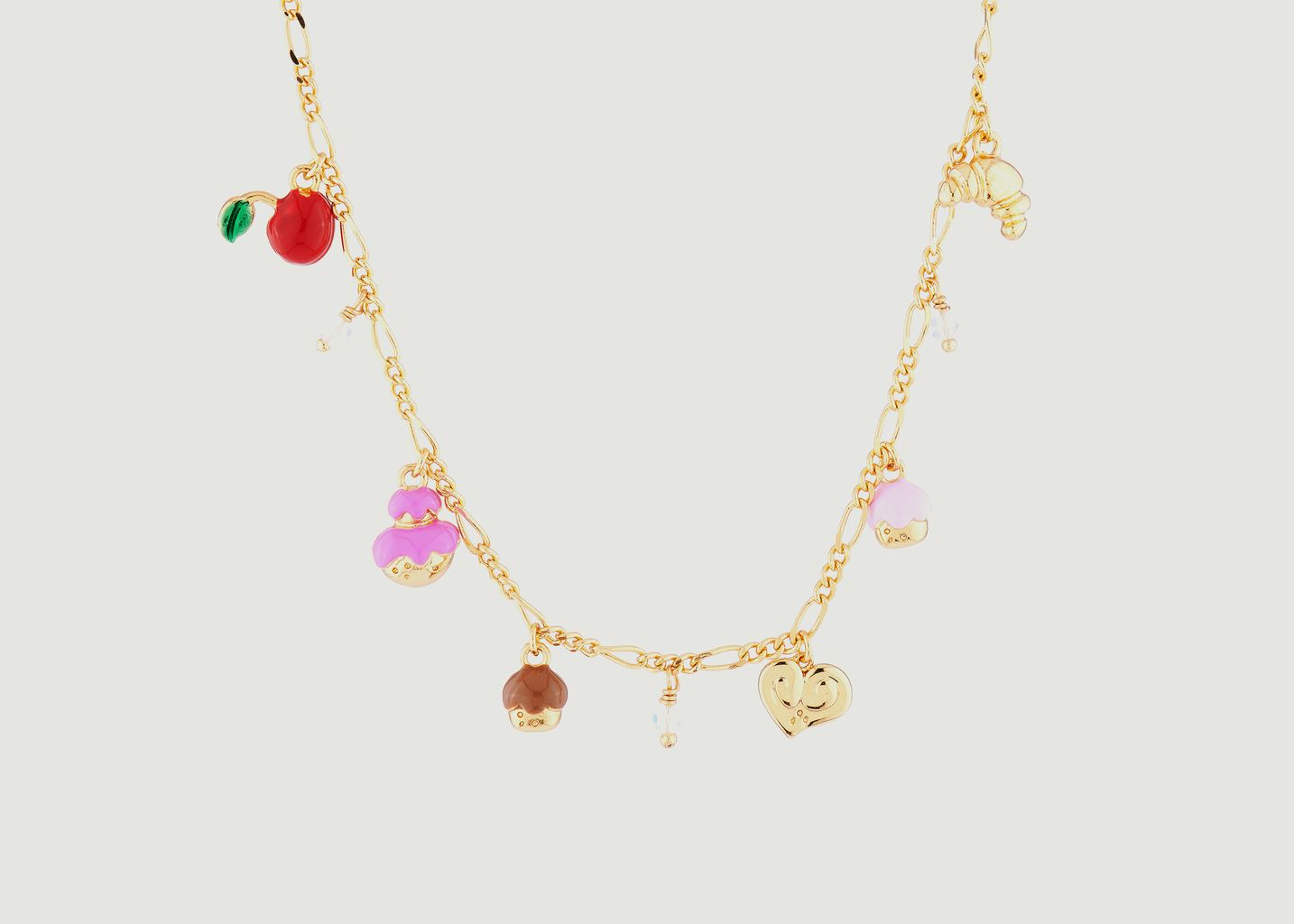 Pastry fine necklace with charms - N2