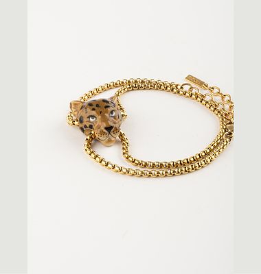 Bracelet double chaîne léopard Force de la nature
