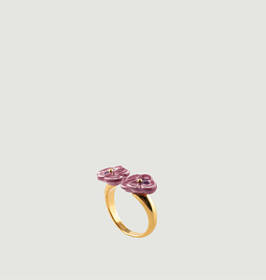 Bague FaceToFace plume de paon