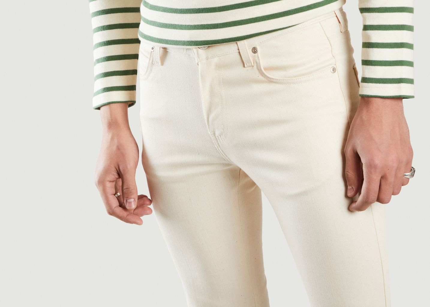 Super Guy Jeans Off White Naked and 