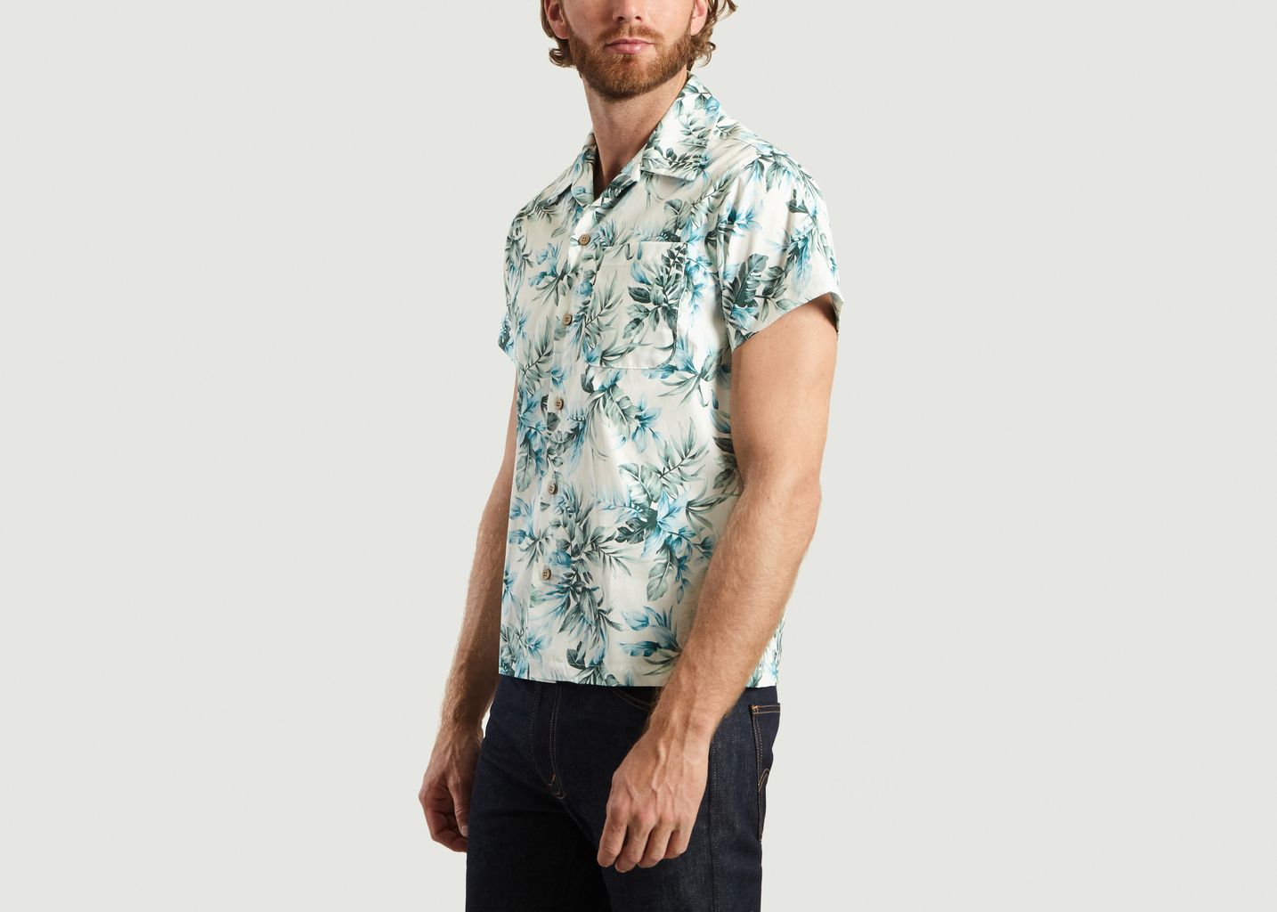 Naked /& Famous Mens Aloha Shirt Big Tropical