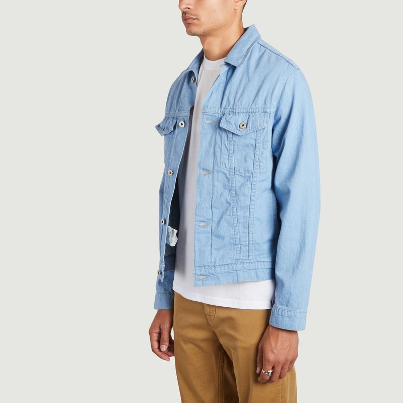 Sale Selvedge Denim Jacket Light Blue Naked And Famous At L