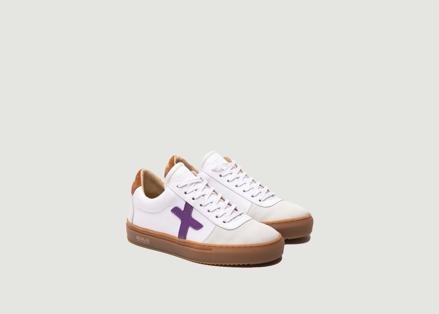 NL06 Sneakers White/Camel/Purple - Newlab