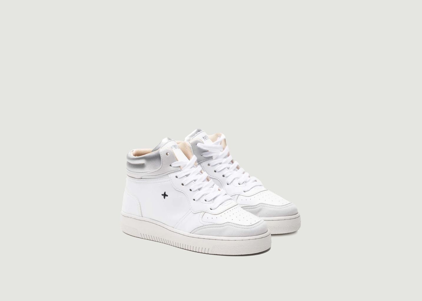 High Top Sneakers NL11 MID White/Silver - Newlab