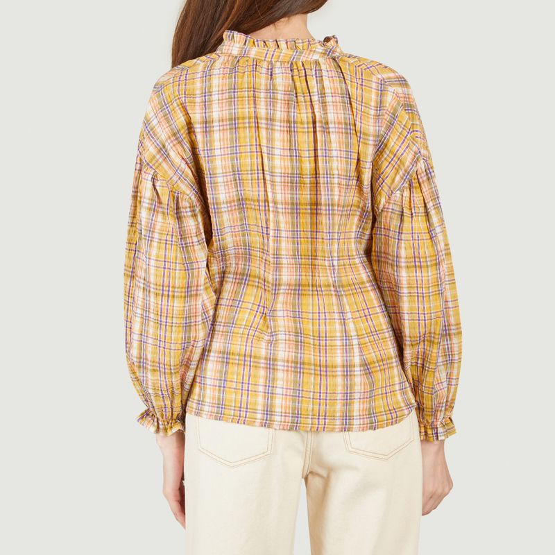 Olivia Andrea oversized plaid blouse - The new society
