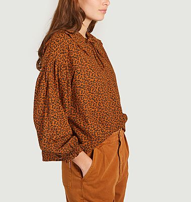 Oversized leopard print blouse Federica