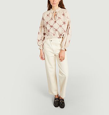 Olivia oversized blouse with star pattern