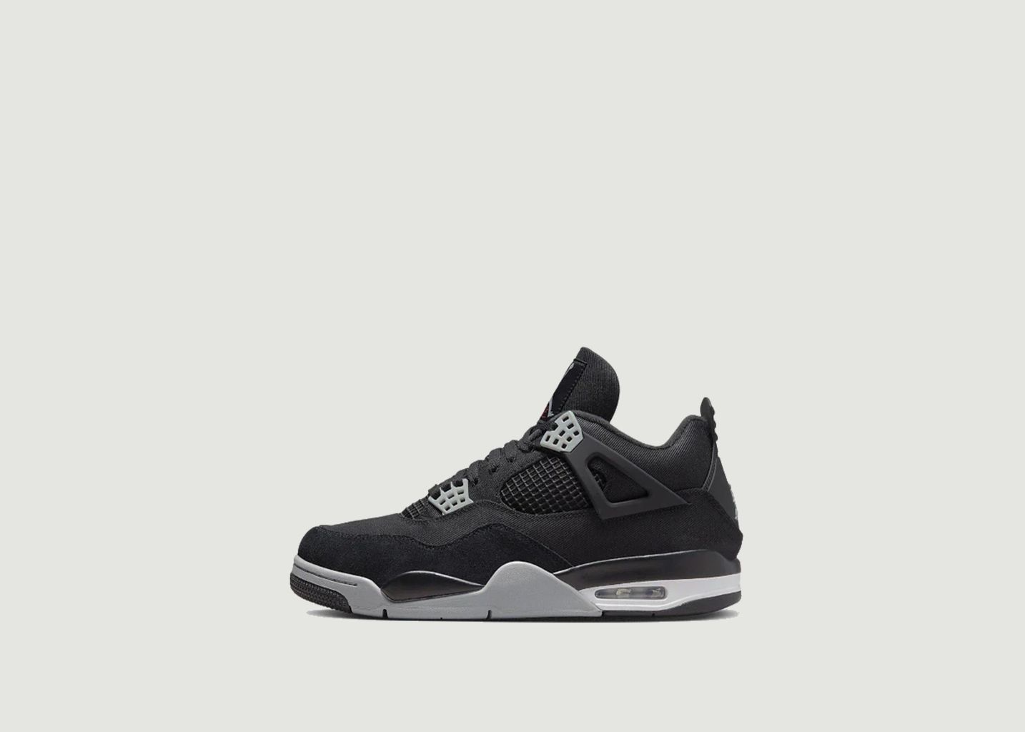 Air Jordan 4 Black Canvas Sneakers - Nike