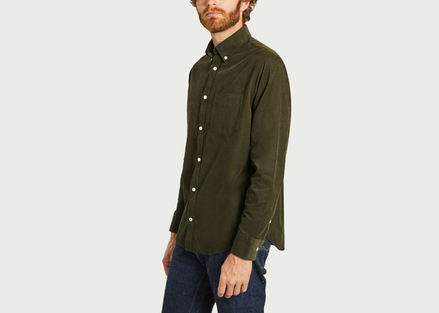 Chemise droite en velours Levon - NN07