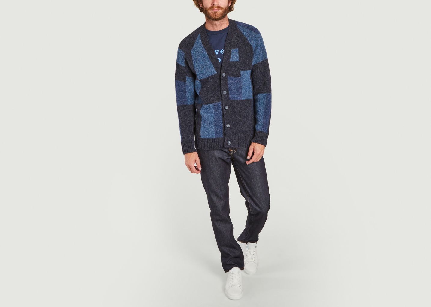 Cardigan oversize à carreaux Viggo - NN07