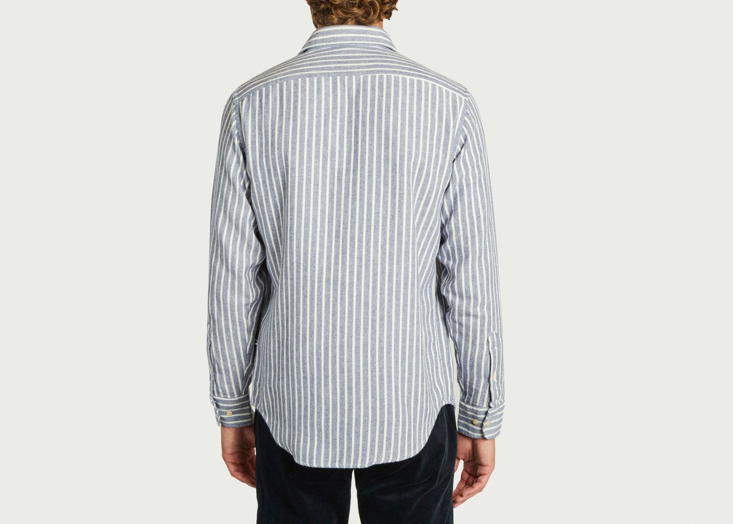 Sale Errico striped flannel shirt Blue 