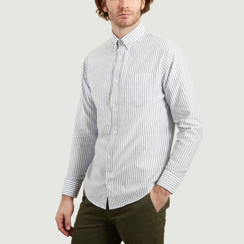 Chemise Rayée En Coton Oxford Levon - NN07