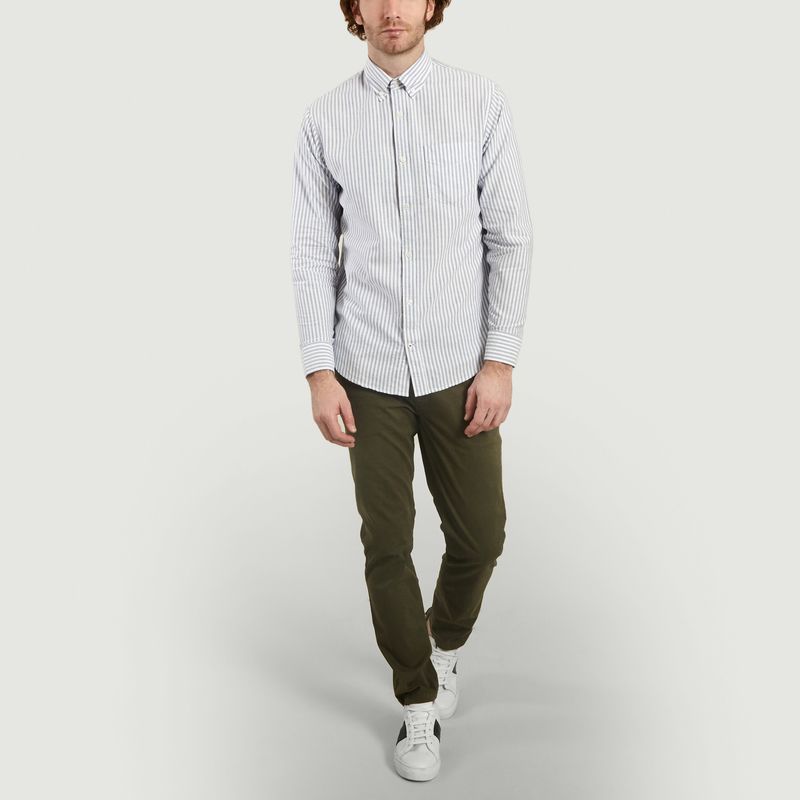 Chemise Rayée En Coton Oxford Levon - NN07