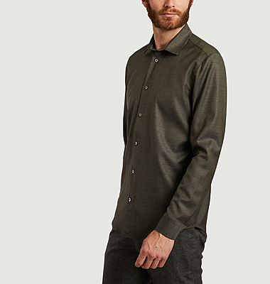 Chemise droite en laine vierge Ontario