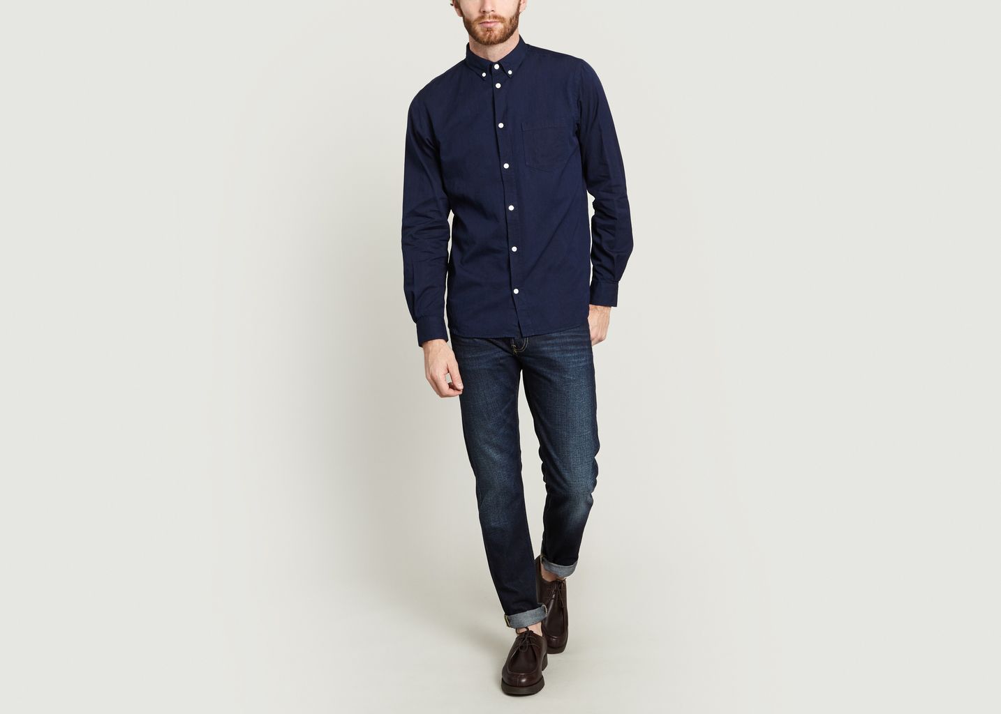 Anton Denim Shirt Navy Blue Norse 