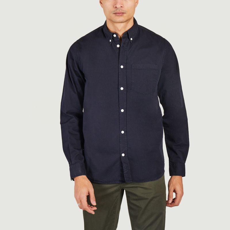 Anton Light Twill Shirt Navy Blue Norse Projects | L’Exception