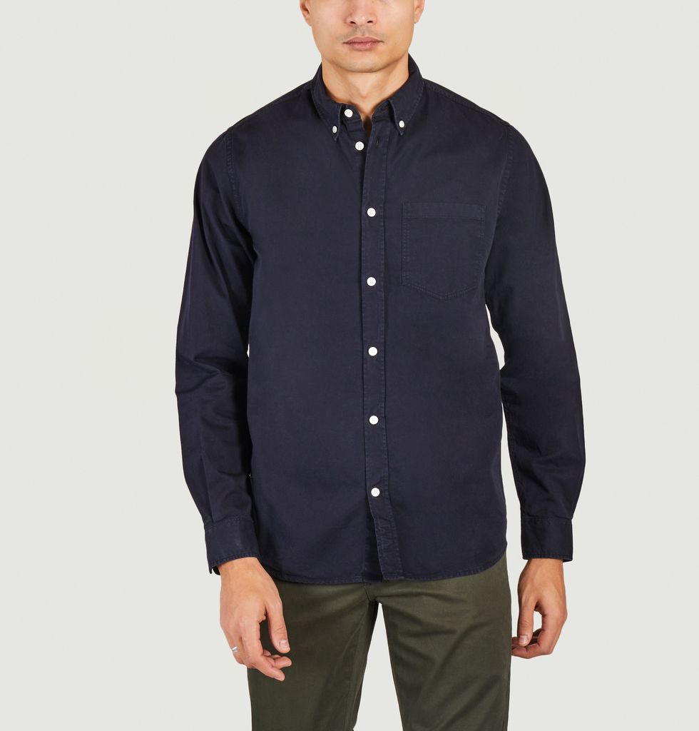 Anton Light Twill Shirt Navy Blue Norse Projects | L’Exception