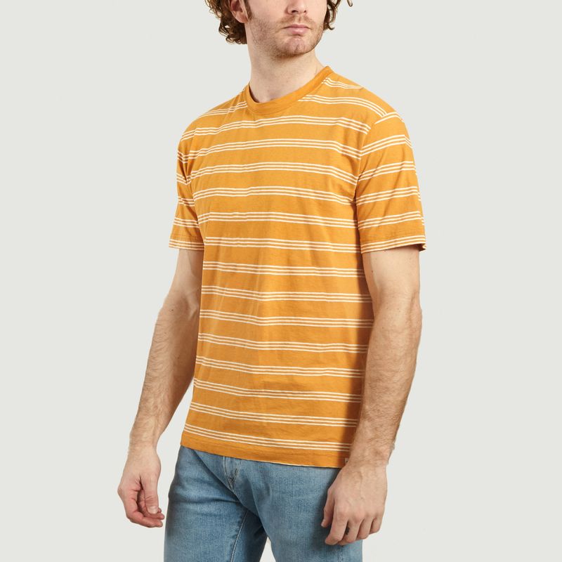 T-shirt rayé en coton et lin Johannes - Norse Projects