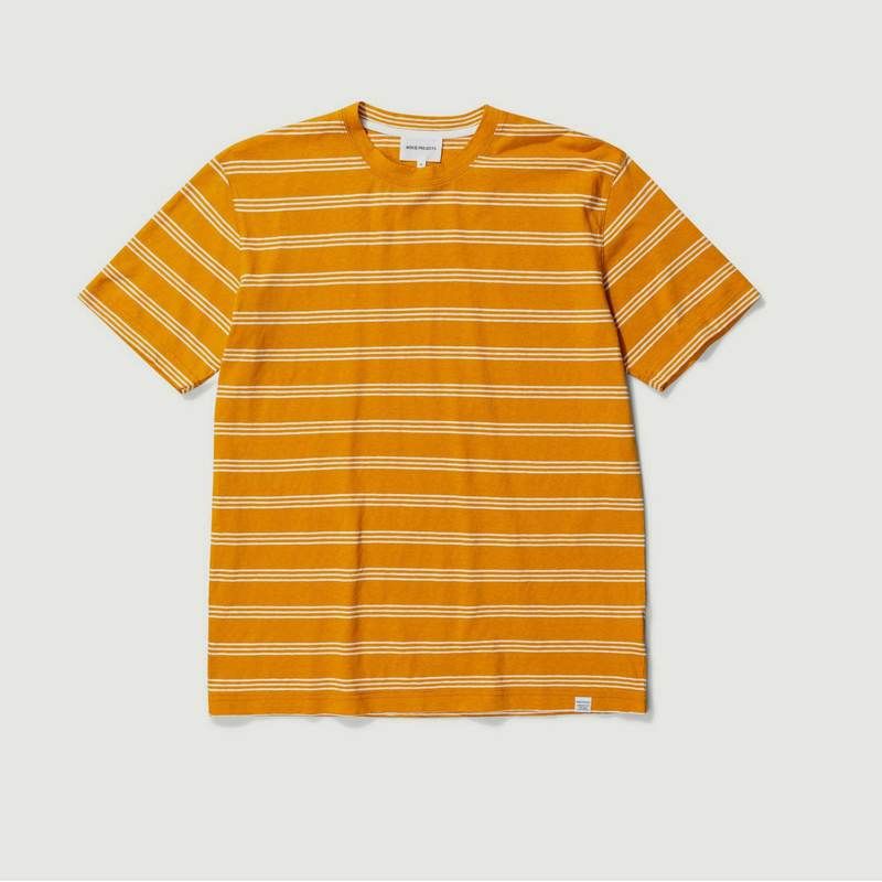 T-shirt rayé en coton et lin Johannes - Norse Projects