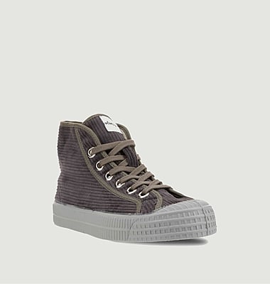 Star Dribble Corduroy Hi Top Sneakers Grey Novesta L Exception