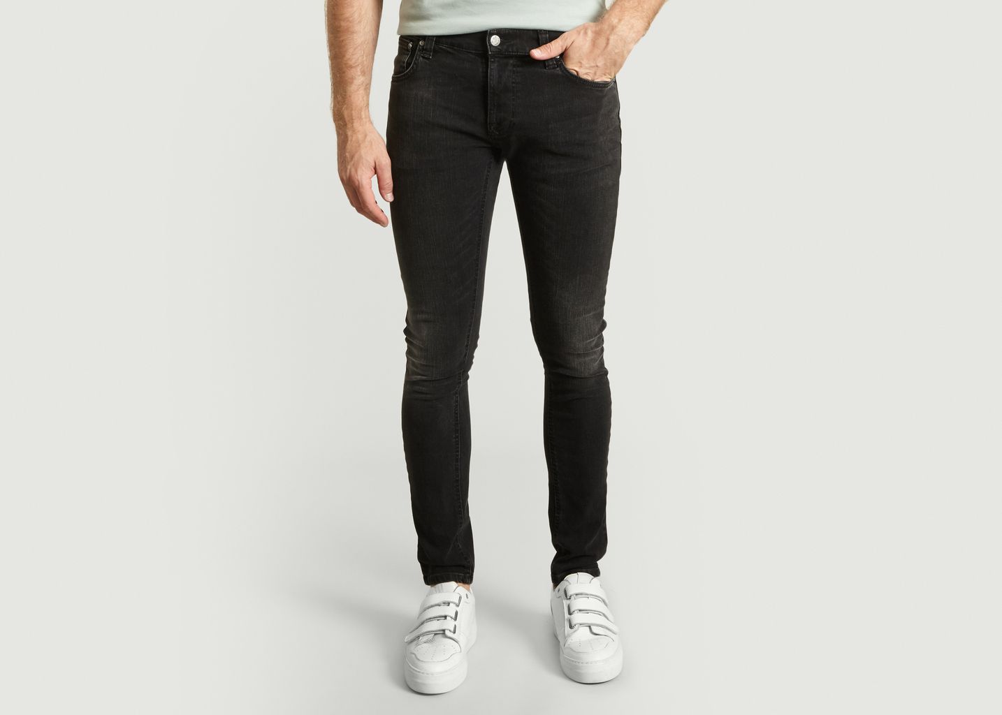 nudie jeans tight terry rainy black