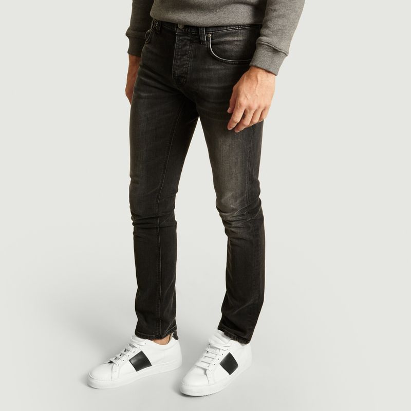 Jean Grim Tim Slim Concret Black - Nudie Jeans