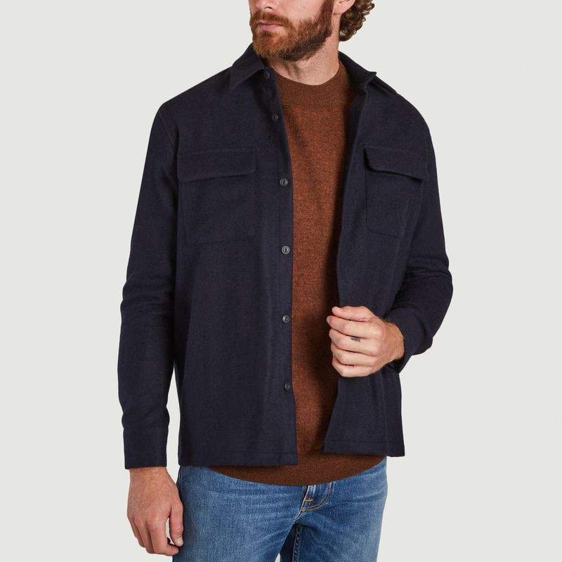 Soldes Chemise Sten Bleu Marine Nudie 