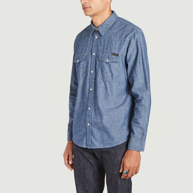 Sale Chemise George Chambray Indigo 