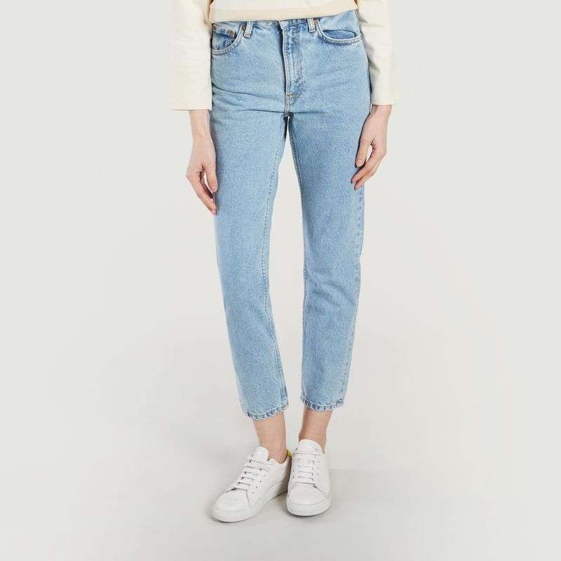 Jean Regular Tapered Breezy Britt Bleu Clair Nudie Jeans L Exception