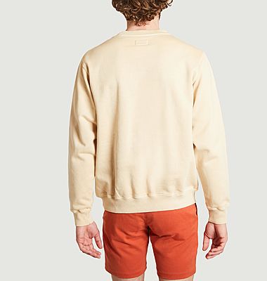 Organic cotton sweatshirt with fancy patch Lasse Sunset