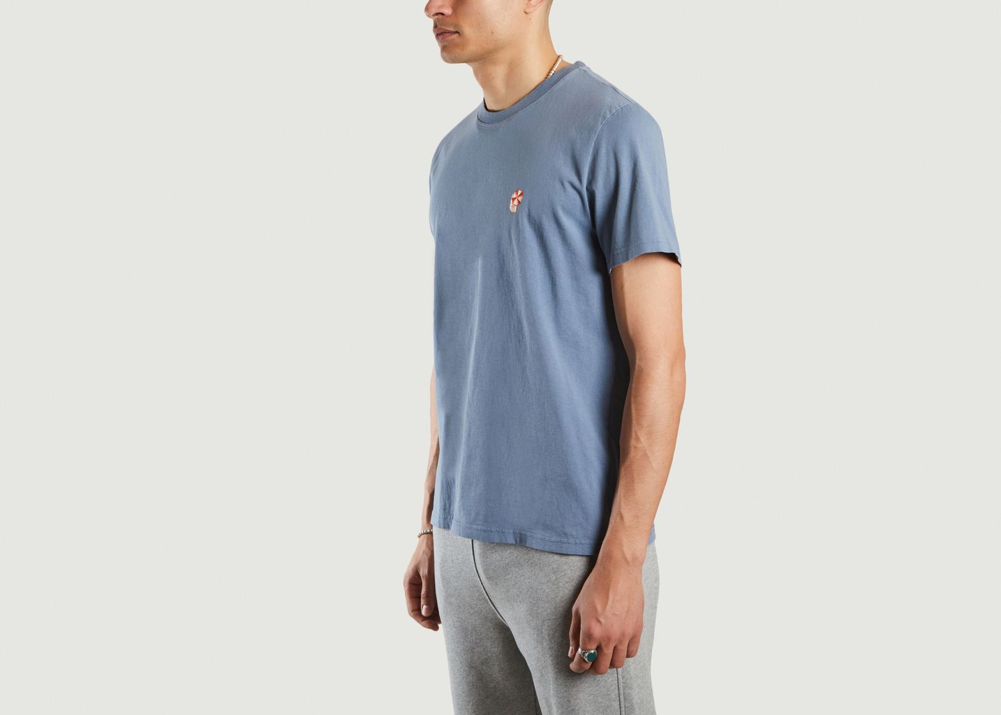 Sale Roy Beach T-Shirt Blue Nudie Jeans 