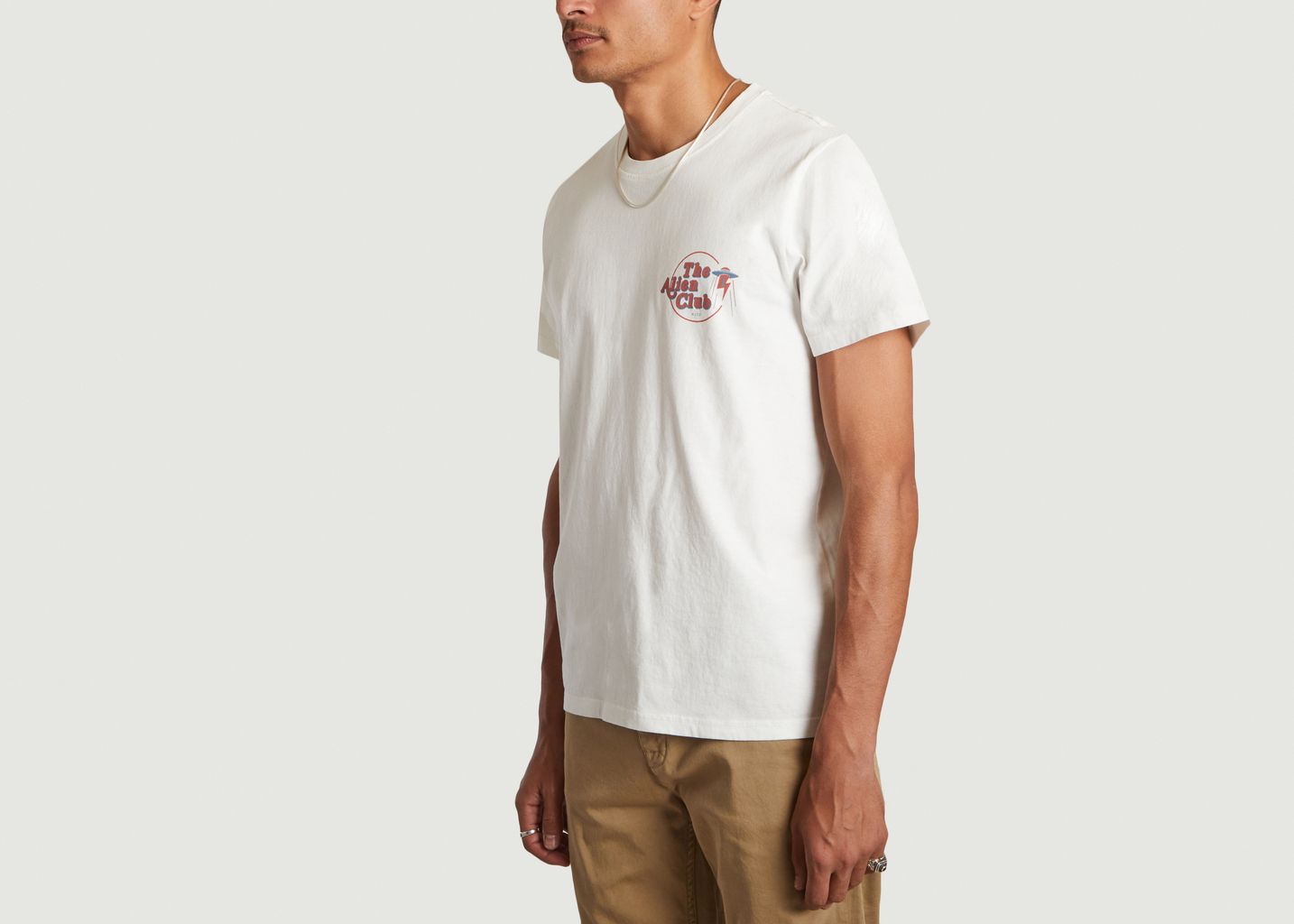 Roy Alien Club organic cotton T-shirt Off White Nudie Jeans | L'Exception