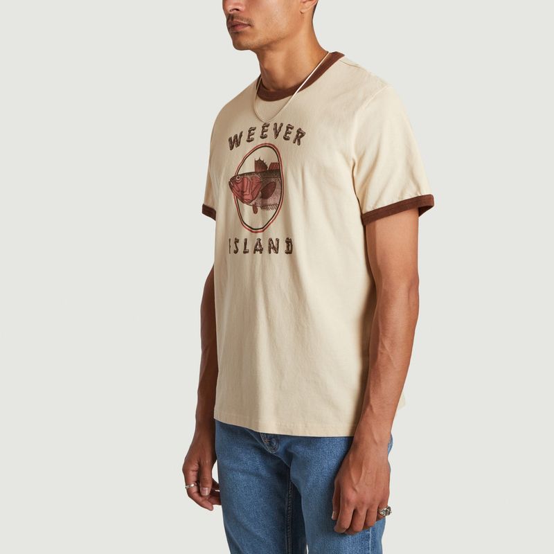 Bedrucktes T-Shirt aus Bio-Baumwolle Roy Weever Island - Nudie Jeans