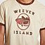 matière T-shirt imprimé en coton bio Roy Weever Island - Nudie Jeans