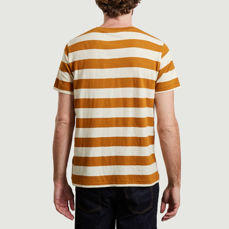 Roy striped t-shirt with logo patch - Nudie Jeans