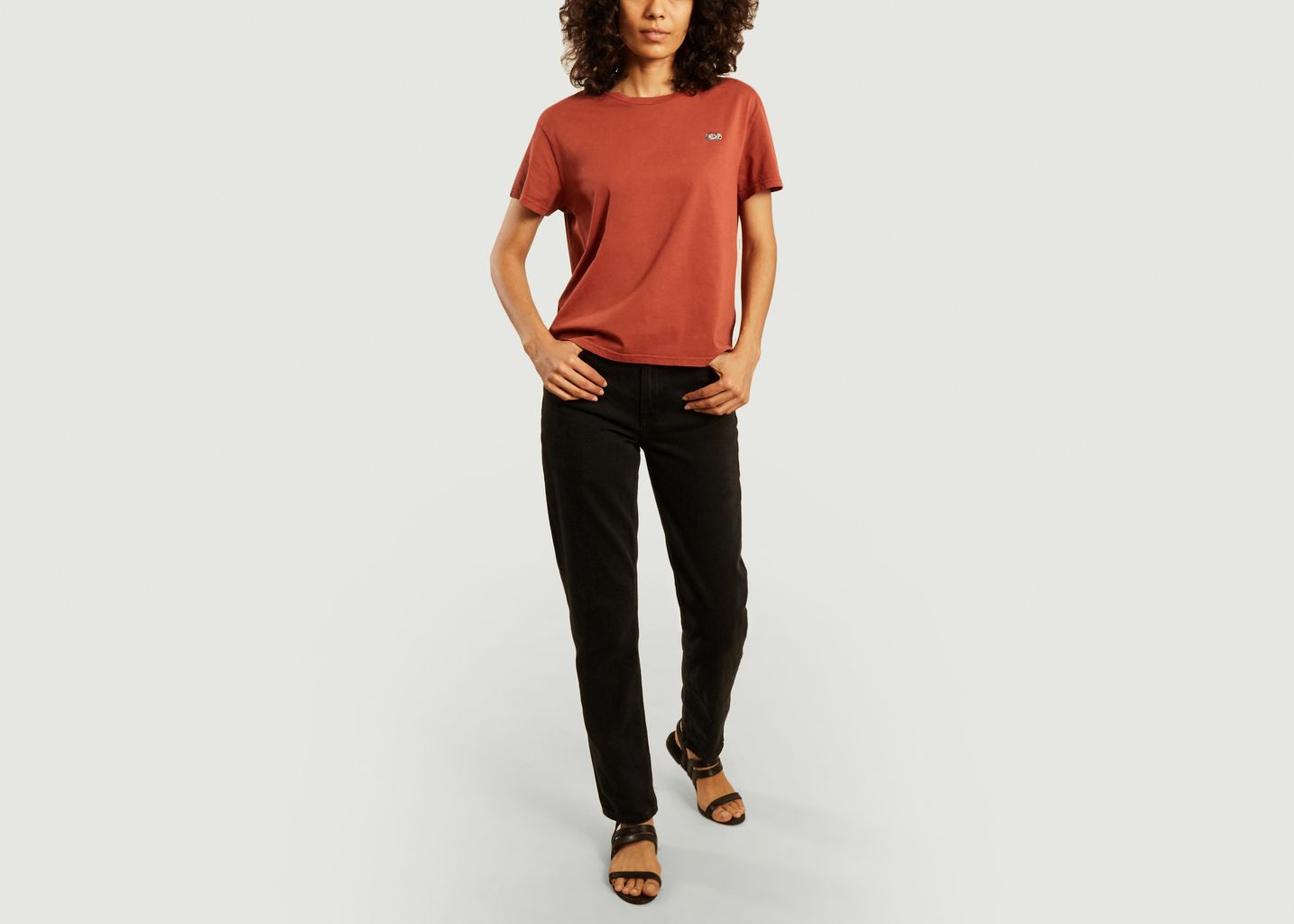 T-shirt cropped brodé Lisa - Nudie Jeans