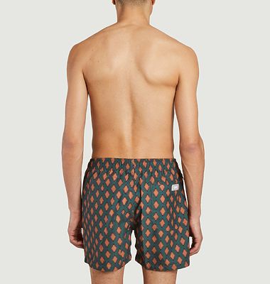 Smokin Rustic Geometric Swim Shorts